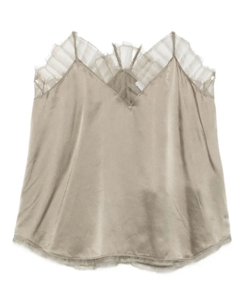 IRO lace-trim top - Grün Grün