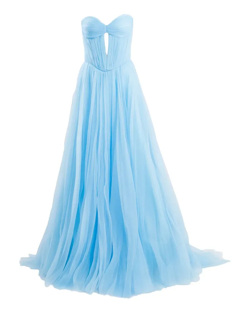 Ana Radu Schulterfreies Maxikleid mit Cut-Out - Blau Blau