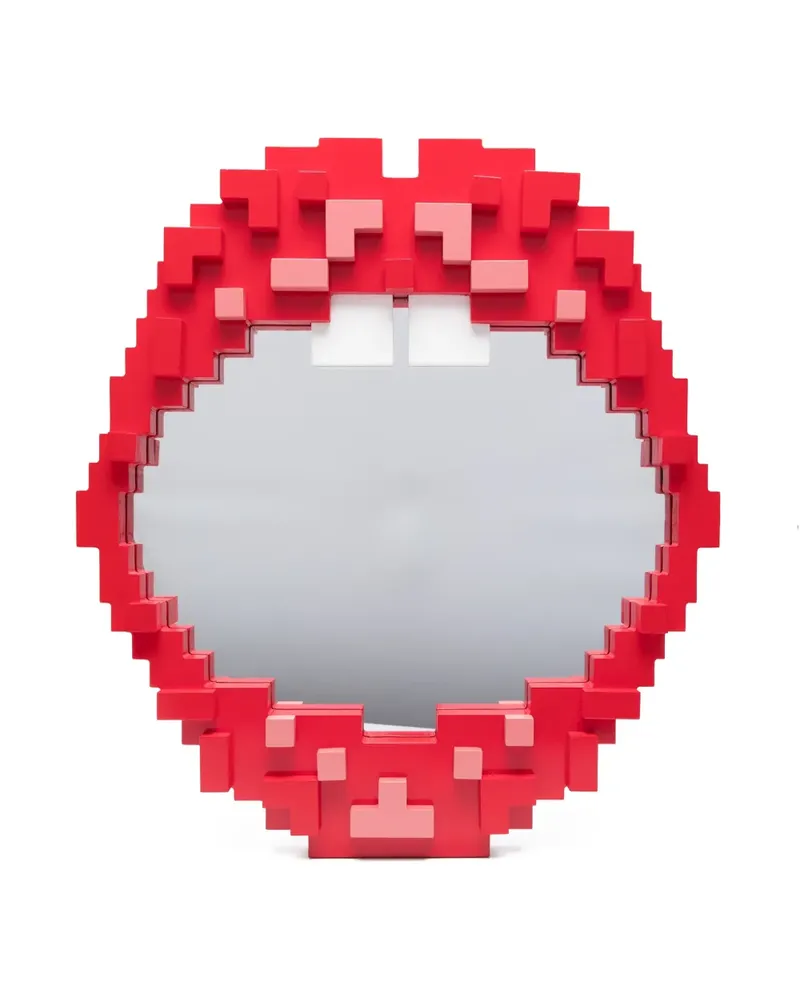 Seletti x Roberto Bruno Mouth Pixel Spiegel - Rot Rot