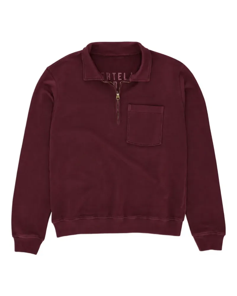 Fortela Yale Poloshirt mit kurzem Reißverschluss - Rot Rot