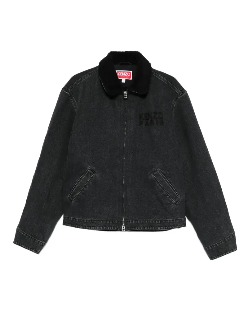 Kenzo Jeansjacke mit Shearling-Kragen - Grau Grau