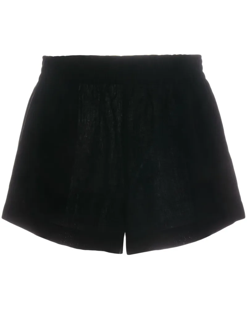 Reformation Shorts aus Leinen - Schwarz Schwarz