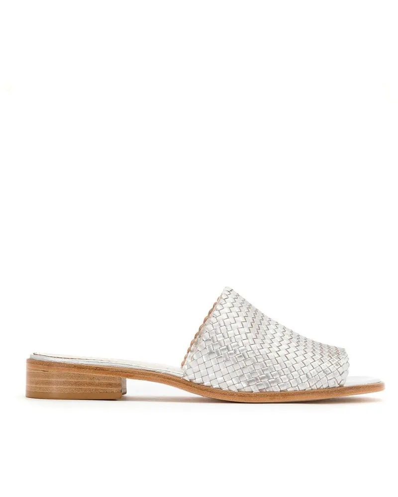 Sarah Chofakian Mules aus Leder - Grau Grau