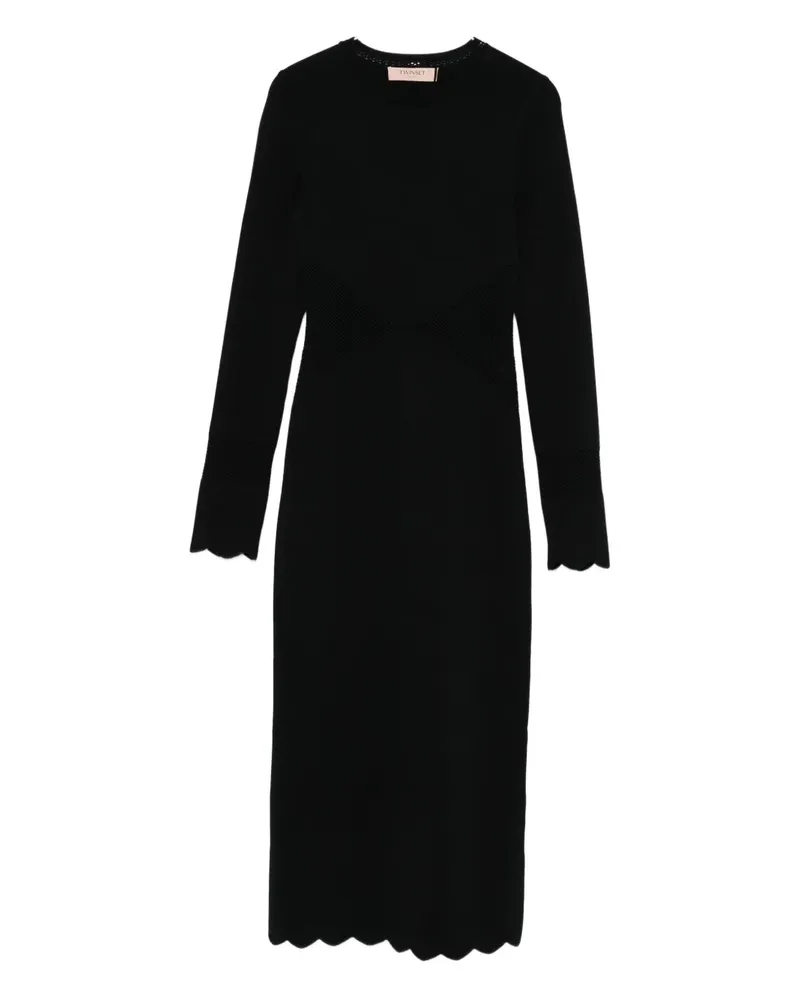 Twin-Set scalloped-edge dress - Schwarz Schwarz