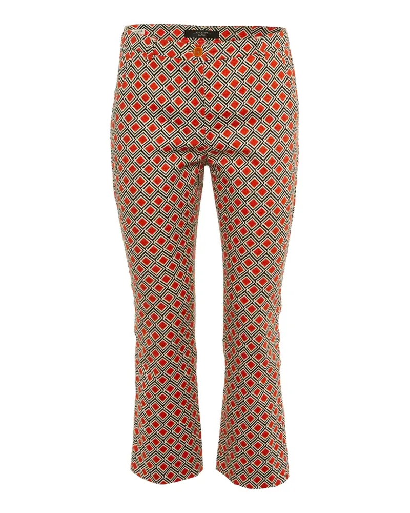 Max Mara geometric-print cropped trousers - Orange Orange