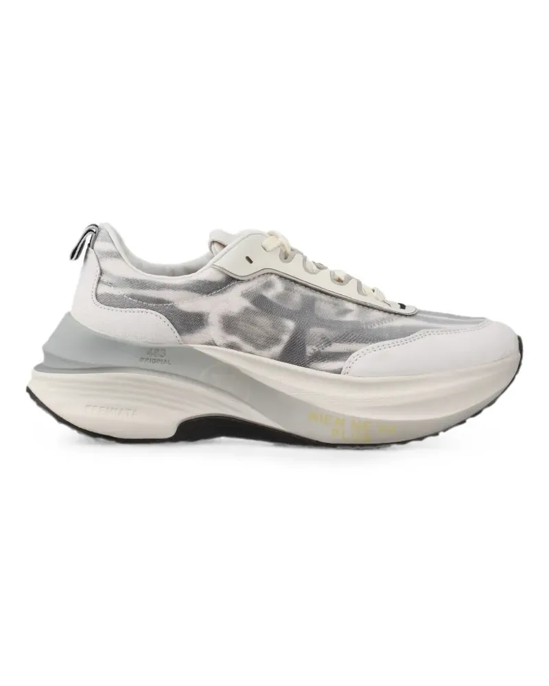 Premiata Hill logo-patch sneakers - Weiß Weiß