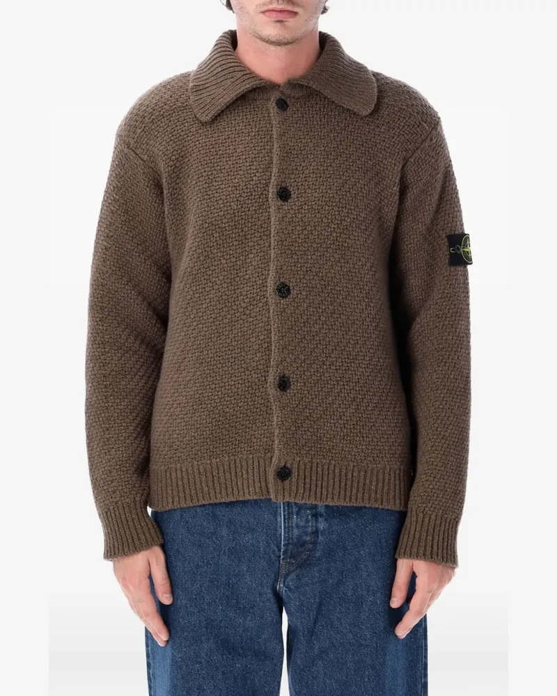Stone Island 5100056 Pullover aus Lammwolle - Braun Braun