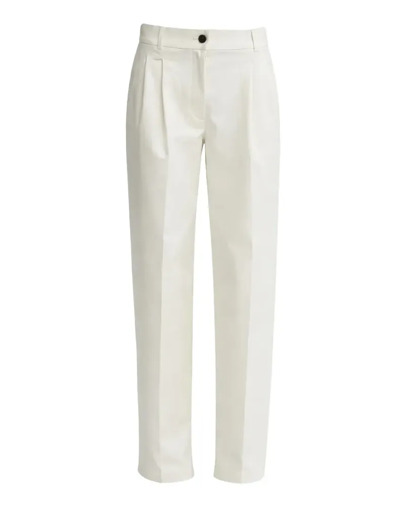 Calvin Klein Hose mit Bundfalten - Weiß Weiß