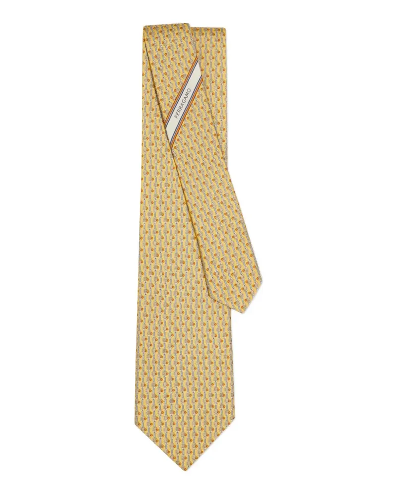 Ferragamo beige patterned tie - Nude Nude