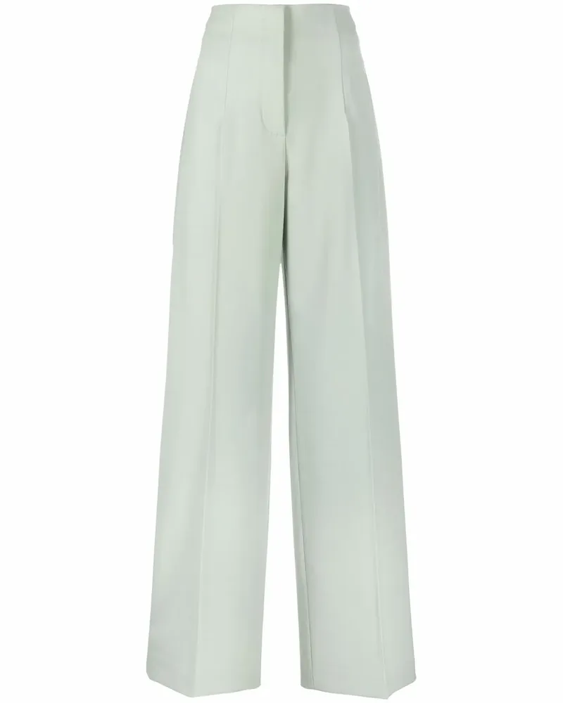 Alberta Ferretti High-Waist-Hose mit weitem Bein - Grün Grün