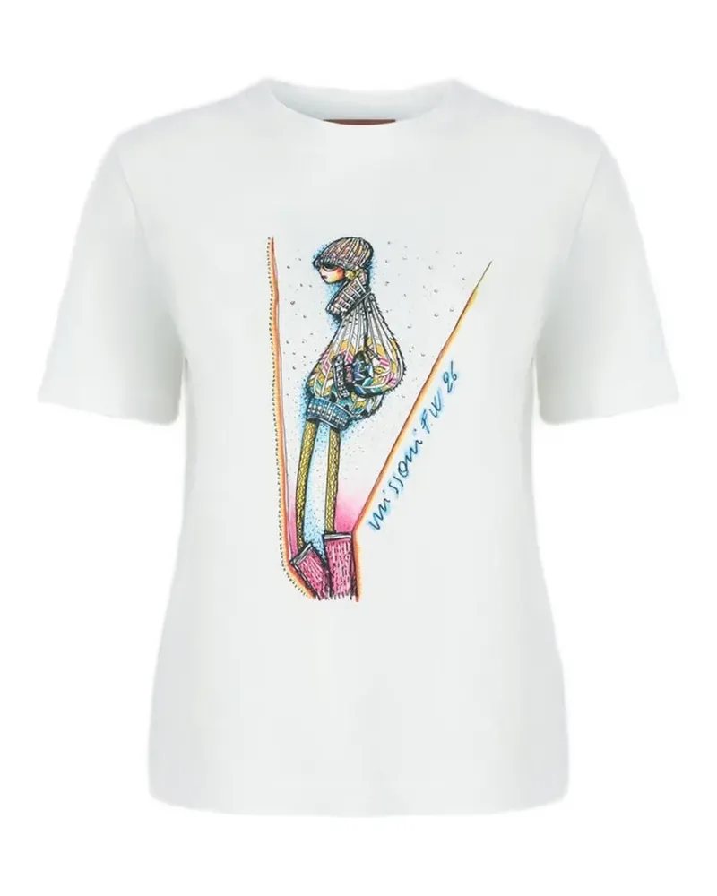 Missoni T-Shirt mit grafischem Print - Weiß Weiß