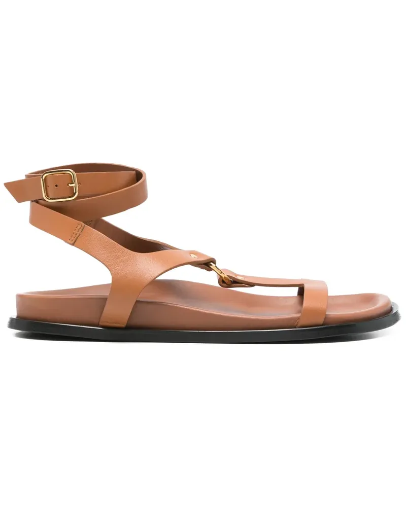 Alohas Sandalen aus Leder - Braun Braun