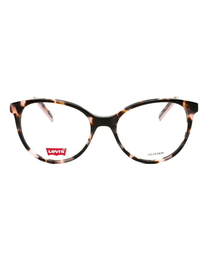 Levi's tortoiseshell-effect round-frame glasses - Braun Braun