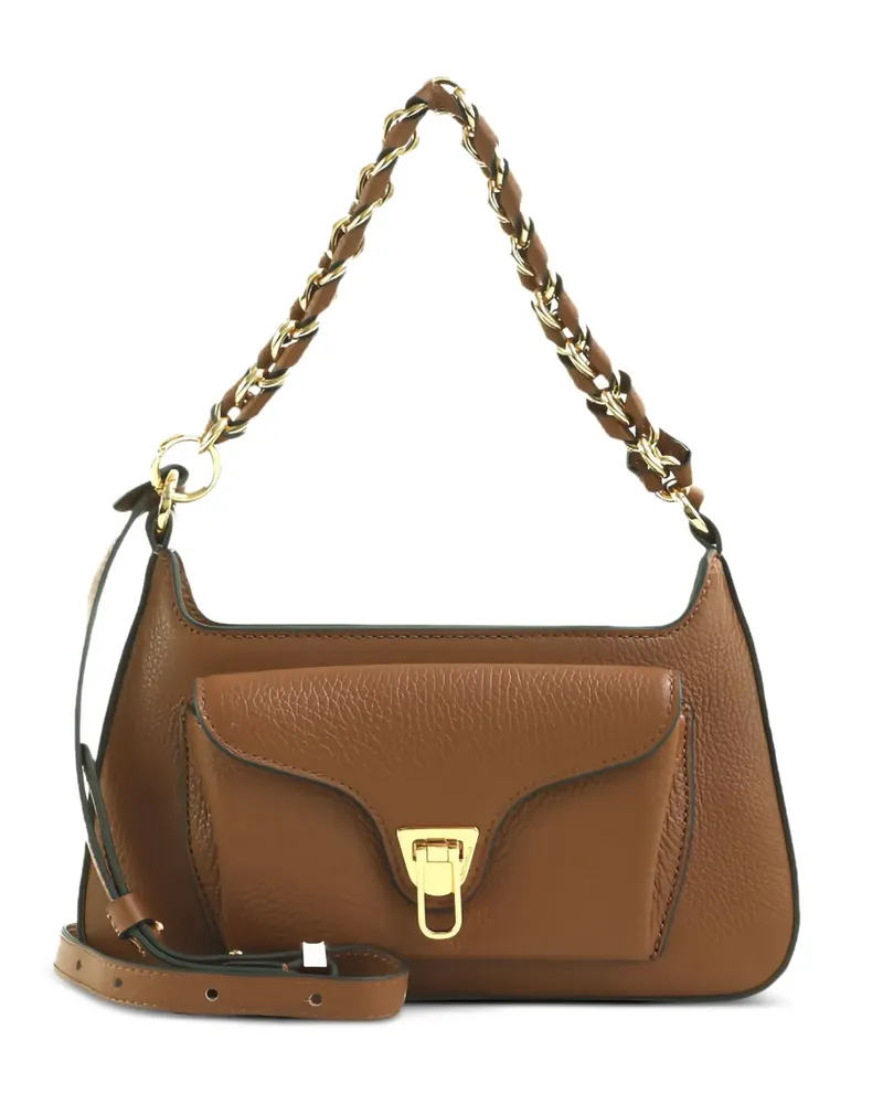 Coccinelle Schultertasche mit Kettenriemen - Braun Braun