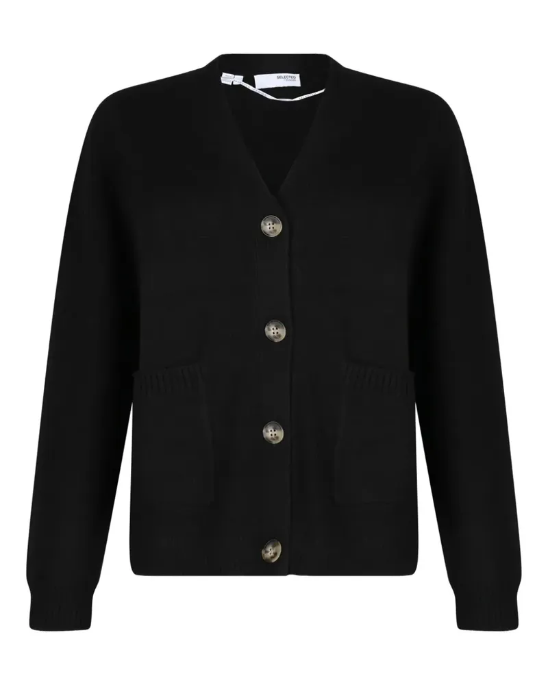 Selected Klassischer Cardigan - Schwarz Schwarz