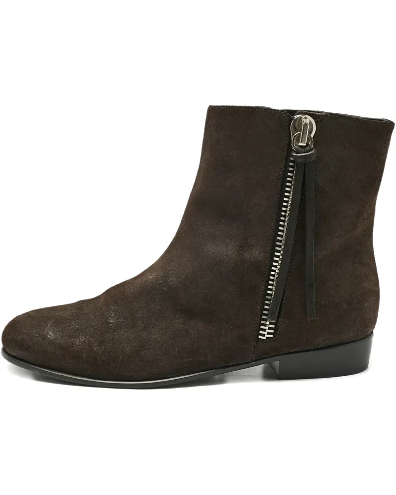 Giuseppe Zanotti suede zip-up boots - Braun Braun