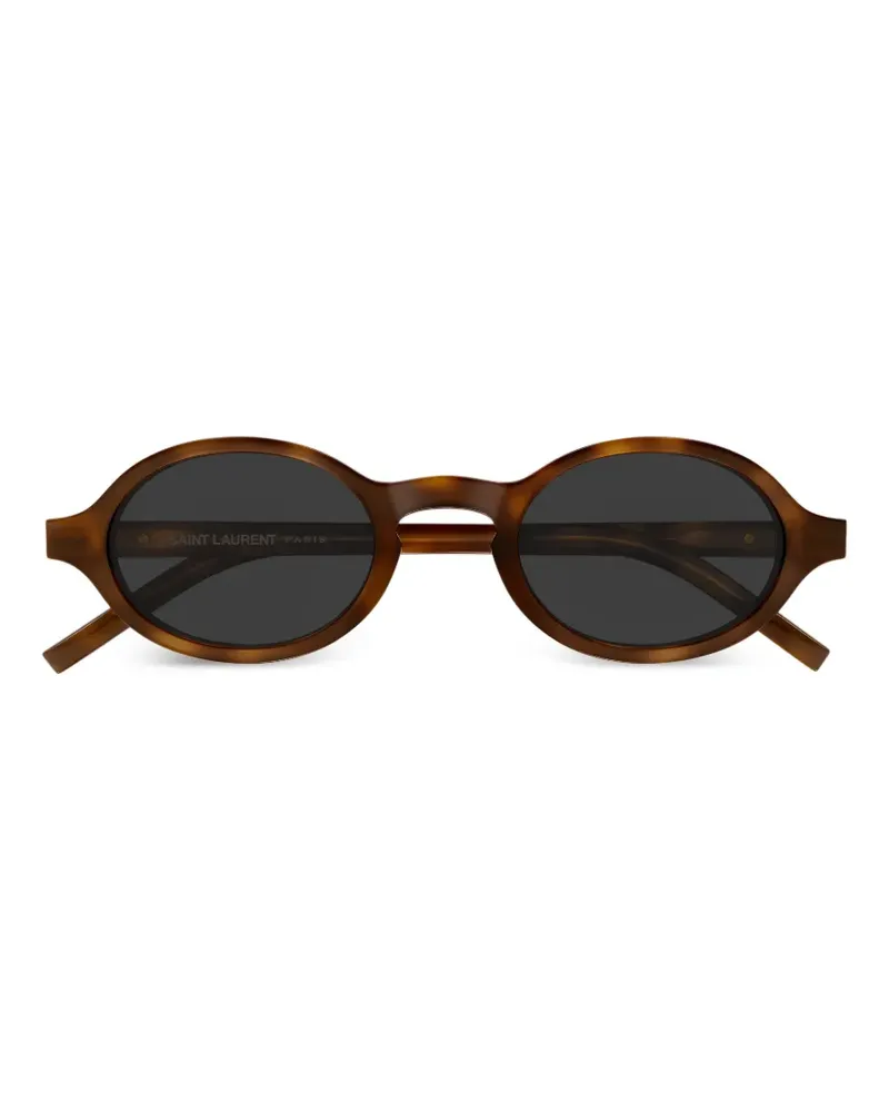 Saint Laurent YSL oval-frame sunglasses - Braun Braun