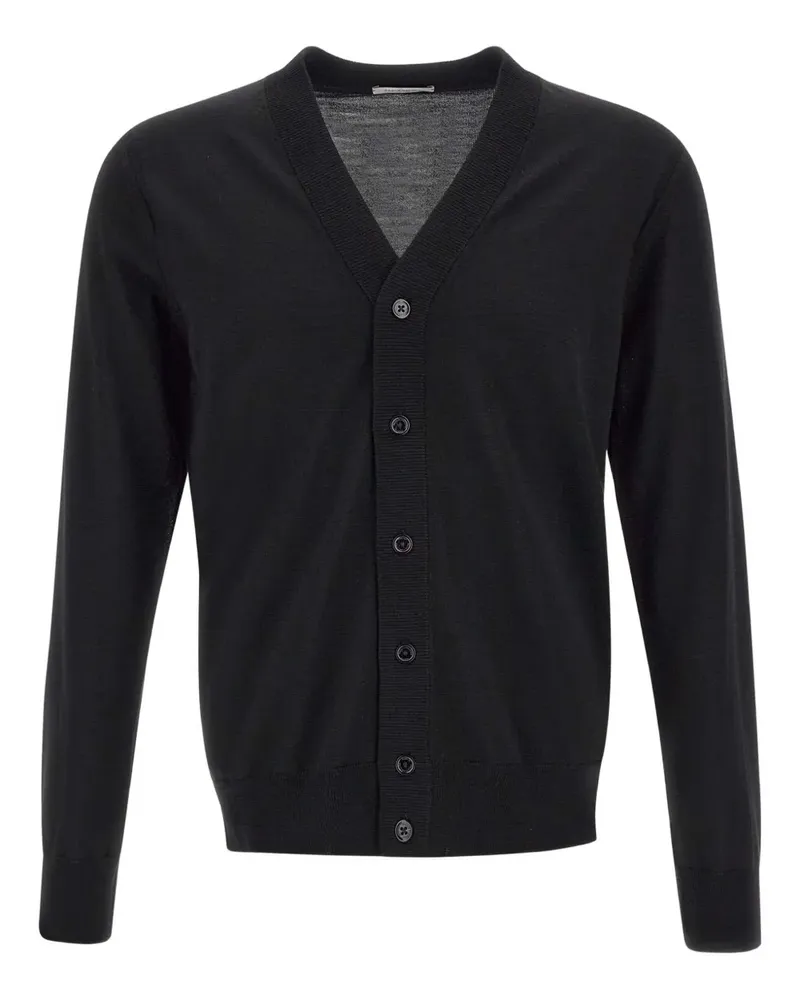 Paolo Pecora Milano Klassischer Cardigan - Schwarz Schwarz