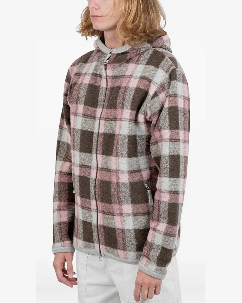 Norse Projects Karierte Kapuzenjacke - Grau Grau
