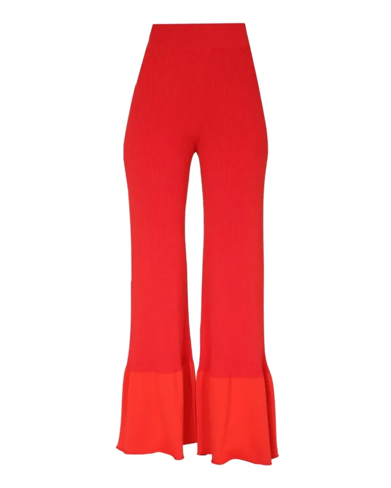 Stella McCartney Gerippte Hose - Rot Rot