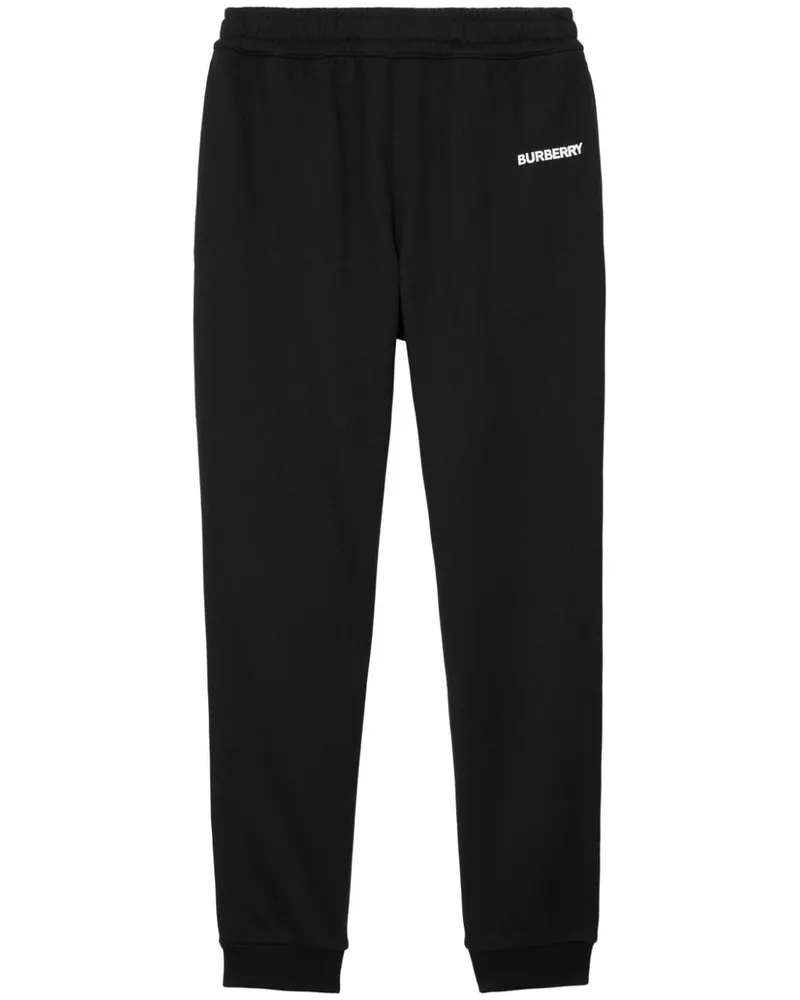 Burberry Jogginghose mit gummiertem Logo - Schwarz Schwarz