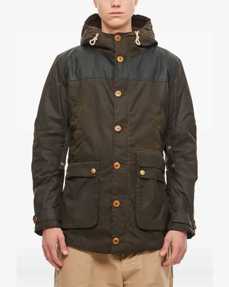 Barbour hooded button-down jacket - Grün Grün