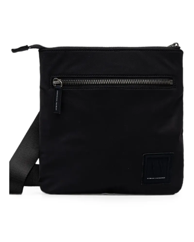 Armani Exchange logo-patch zip-fastening belt bag - Blau Blau