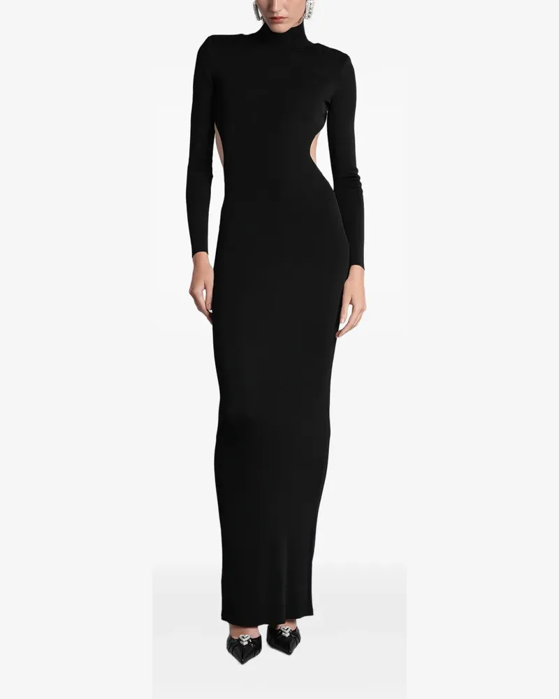 Self-Portrait Kleid mit Rollkragen - Schwarz Schwarz