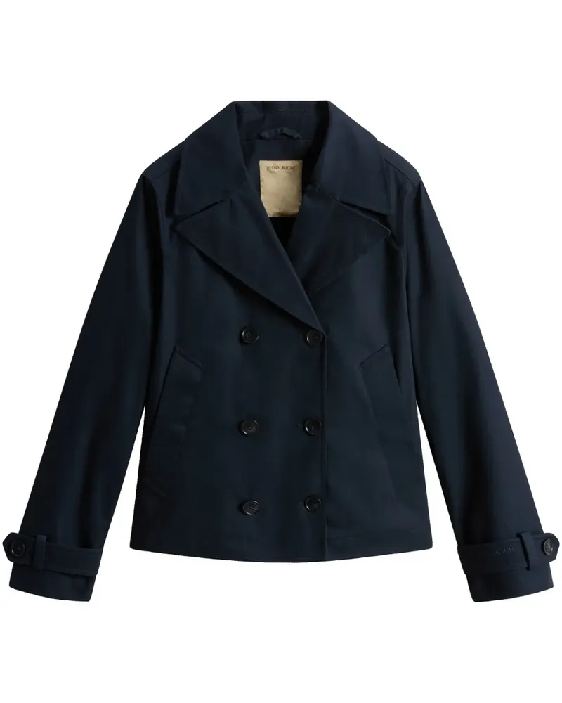 Woolrich Cabanjacke aus Baumwolle - Blau Blau
