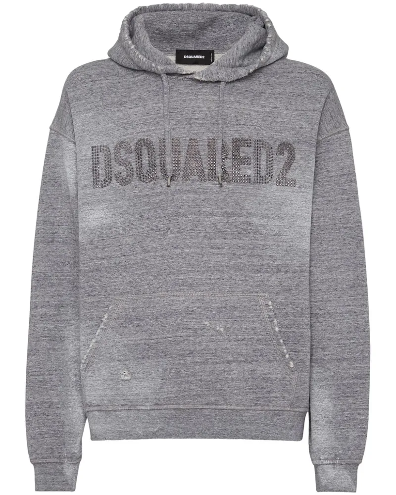 Dsquared2 Hoodie mit Logo-Patch - Grau Grau