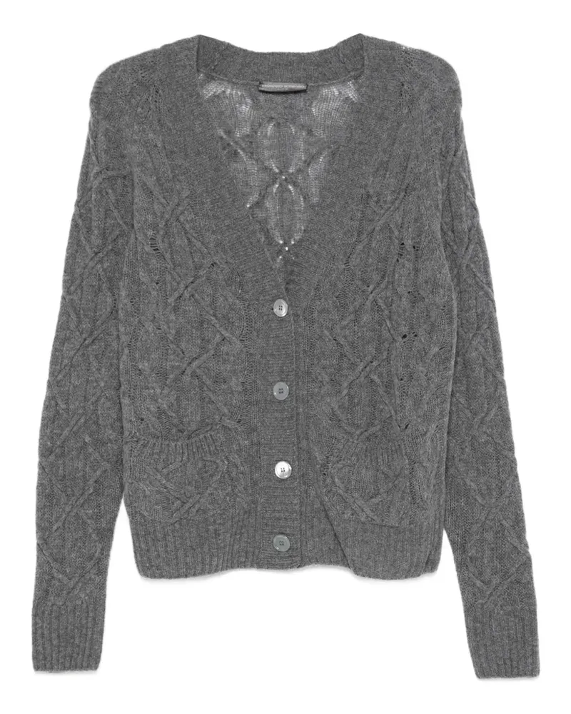 Ermanno Scervino Cardigan mit Zopfmuster - Grau Grau