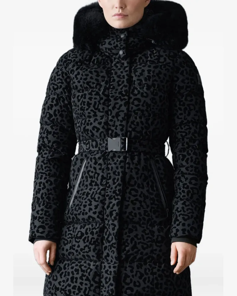 Mackage Calina Flpz Daunenjacke mit Gürtel - Schwarz Schwarz