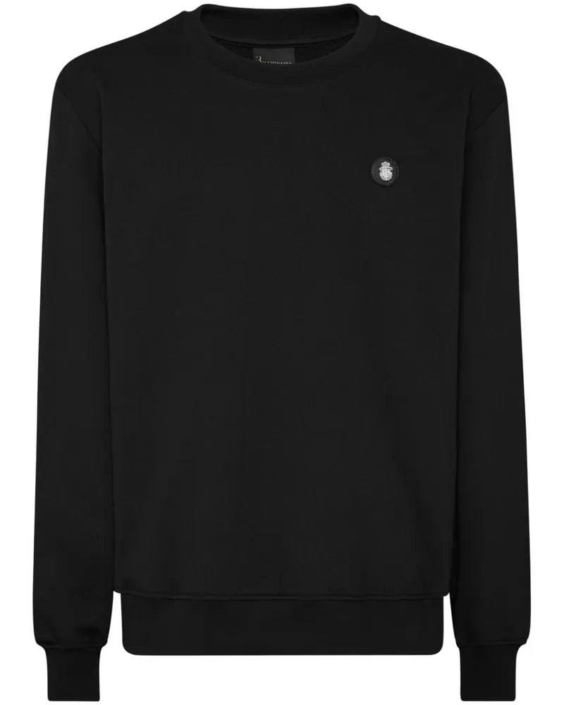 Billionaire Sweatshirt mit Logo-Schild - Schwarz Schwarz