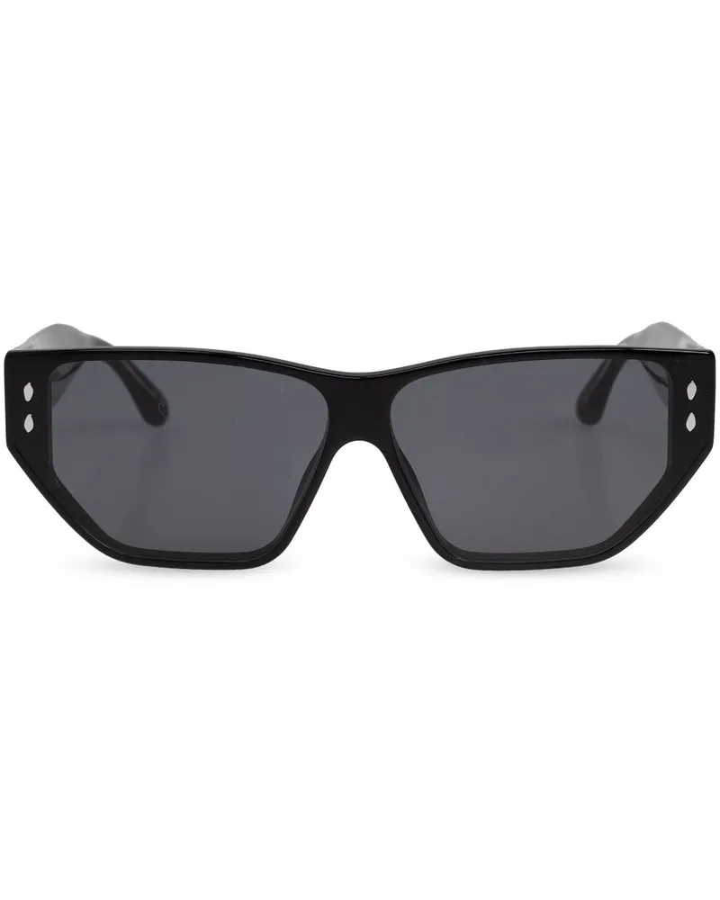 Isabel Marant Sonnenbrille mit geometrischem Gestell - Schwarz Schwarz