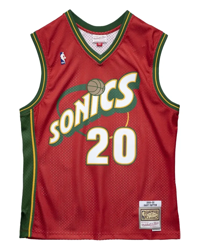 Mitchell & Ness x NBA Seattle Supersonics 1999 Gary Payton Swingman Tanktop - Rot Rot