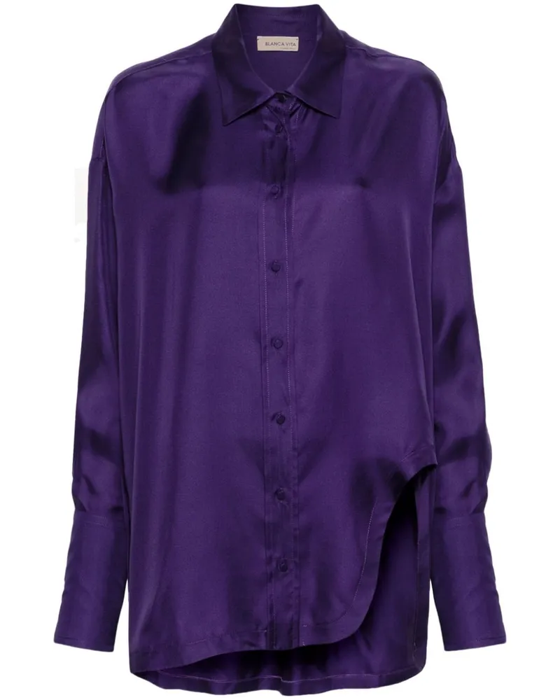 Blanca Calanthe Hemd aus Seide - Violett Violett