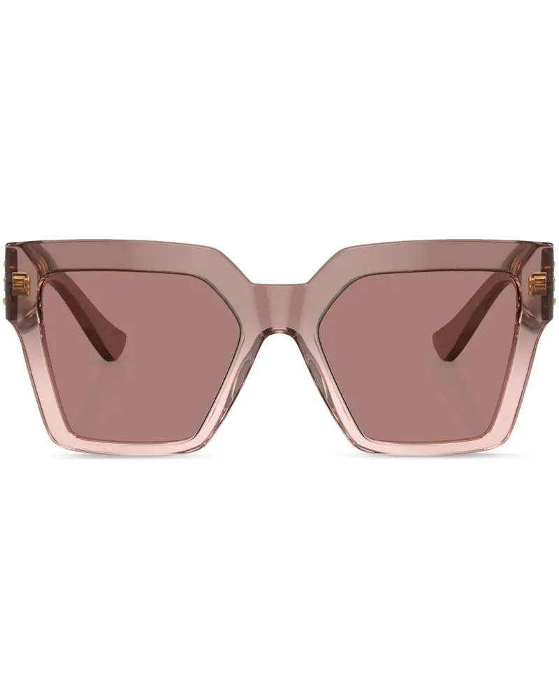 Versace Sonnenbrille mit eckigem Gestell - Braun Braun