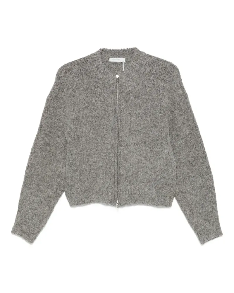 LOW CLASSIC zip-up cardigan - Grau Grau