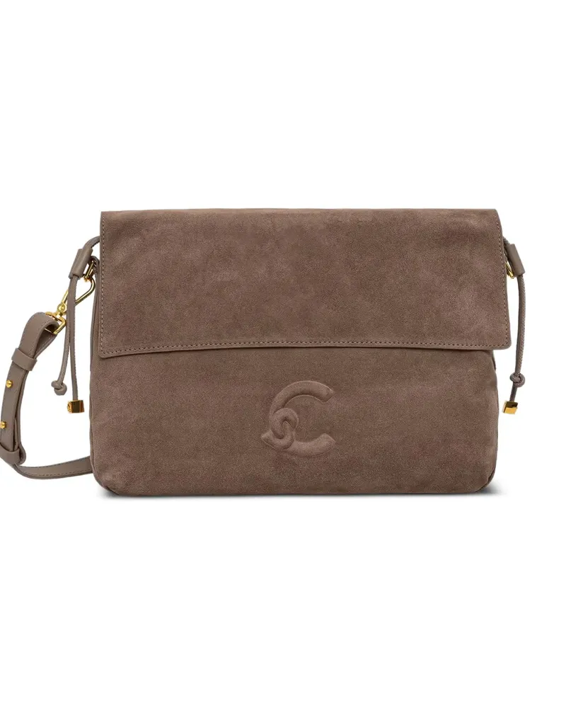 Coccinelle Kleine Lidia Schultertasche mit Logo-Prägung - Braun Braun