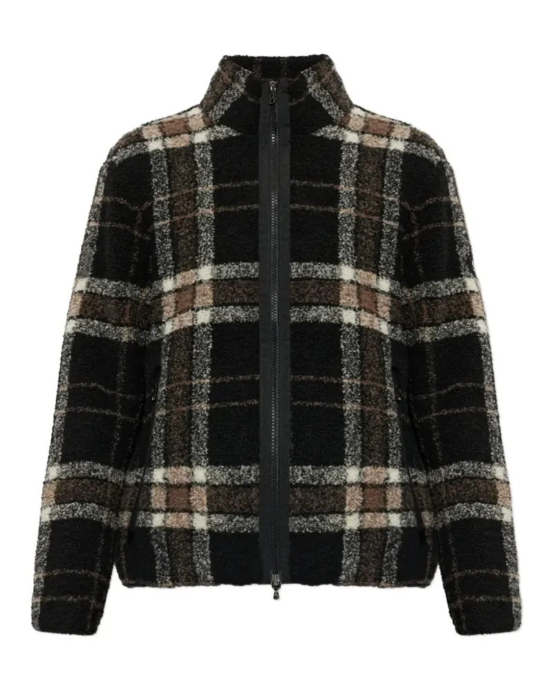 Bogner Karierte Kristian Fleecejacke - Schwarz Schwarz