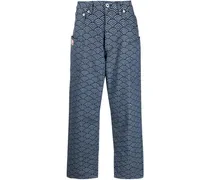 Monkey Fit Cargo-Jeans - Blau