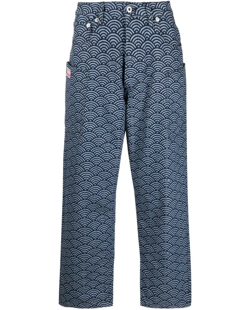 Kenzo Monkey Fit Cargo-Jeans - Blau Blau
