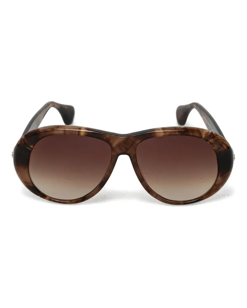 Vivienne Westwood Runde Sonnenbrille in Schildpattoptik - Braun Braun