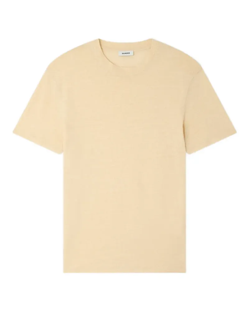 Sandro Klassisches T-Shirt - Nude Nude