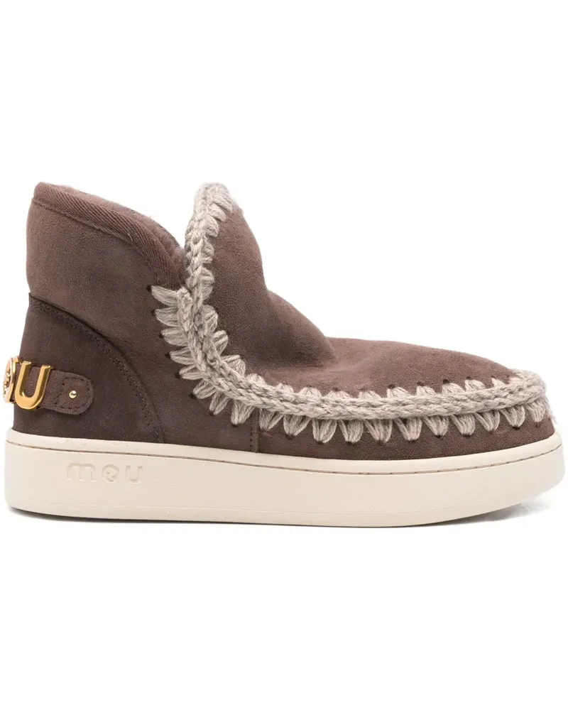 Mou 35mm sheepskin-lined ankle boots - Braun Braun