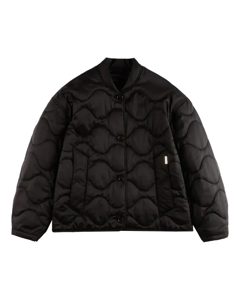 Hogan Gesteppte Cropped-Jacke - Schwarz Schwarz