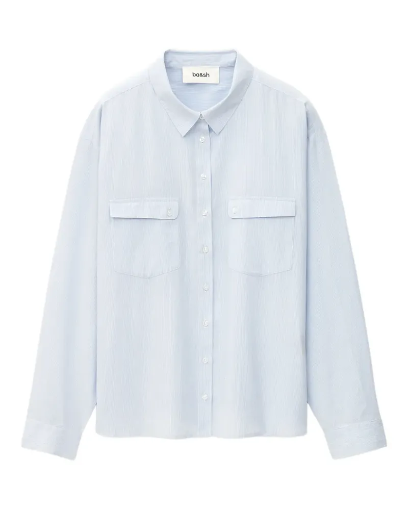 ba&sh Porzia front-pocket buttoned shirt - Blau Blau