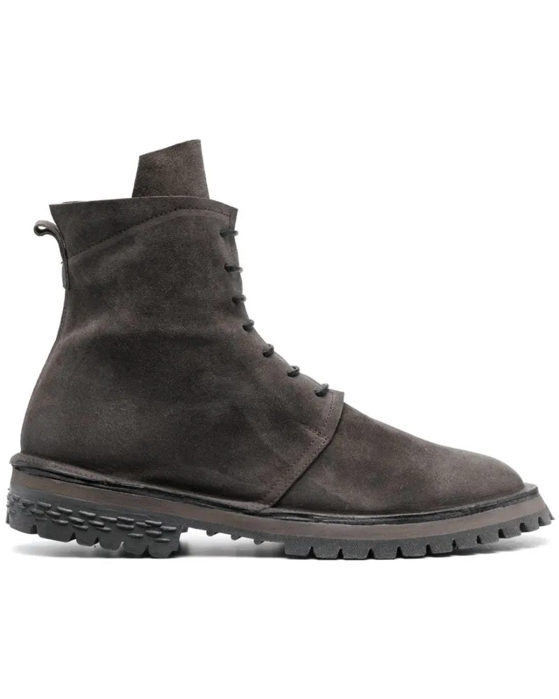 Moma Tronchetto Schnürstiefel aus Wildleder - Grau Grau