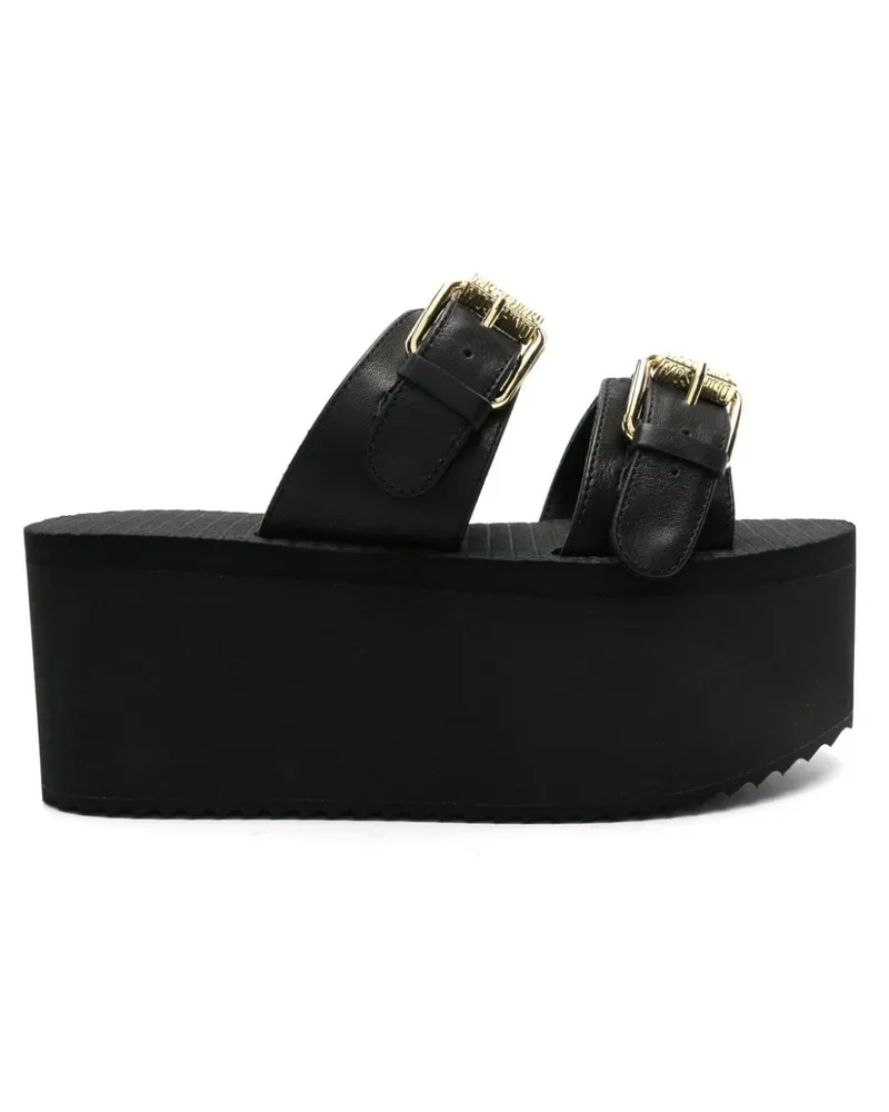 Moschino Sandalen mit Plateau 70mm Schwarz