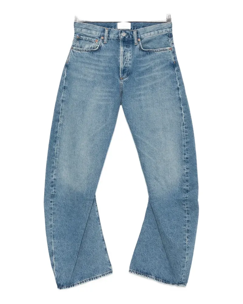 AGOLDE whiskered wide-leg jeans - Blau Blau